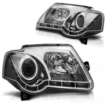LED Tagfahrlicht Scheinwerfer für VW Passat 3C B6 05-10 chrom