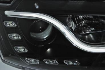 Scheinwerfer DRL LED Tagfahrlicht für VW Jetta 6 Bj. 11-18 Schwarz LTI