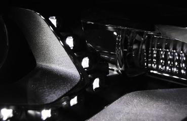 LED Tagfahrlicht Scheinwerfer für VW Tiguan Facelift 06/11-15 schwarz