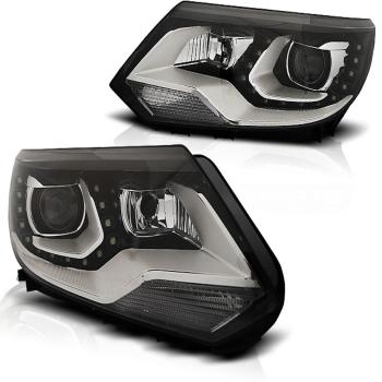 LED Tagfahrlicht Scheinwerfer für VW Tiguan Facelift 06/11-15 schwarz