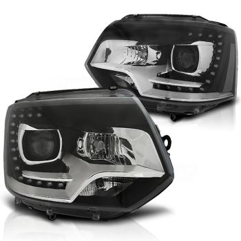 LED Tagfahrlicht Scheinwerfer für VW T5 GP (Facelift) 10-15 schwarz