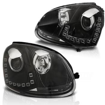 LED Tagfahrlicht Scheinwerfer für VW Golf 5 03-09 im Golf 6 Design