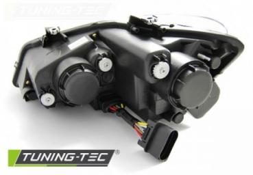 Scheinwerfer U-Tube Tagfahrlicht Optik für VW Polo 6R Black dynamischem Blinker