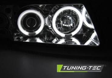 Scheinwerfer CCFL Angel Eyes für VW Passat 3B Bj. 96-00 Chrom