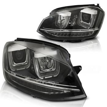 Scheinwerfer DRL LED Tagfahrlicht für VW Golf 7 12-16 Black Chrom LED Blinker