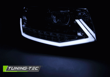 Scheinwerfer DRL LED Tagfahrlicht für VW T6 Bj. 15-19 Chrom mit LED Blinker LTI