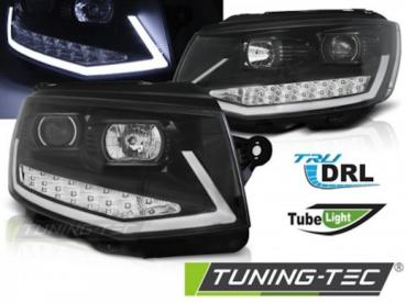 Scheinwerfer DRL LED Tagfahrlicht für VW T6 Bj. 15-19 Schwarz mit LED Blinker