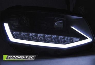 Scheinwerfer DRL LED Tagfahrlicht für VW T6 Bj. 15-19 Schwarz mit LED Blinker