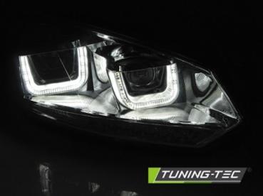 Scheinwerfer DRL LED Tagfahrlicht für VW Golf 6 08-13 chrom mit dynamichen Blinker