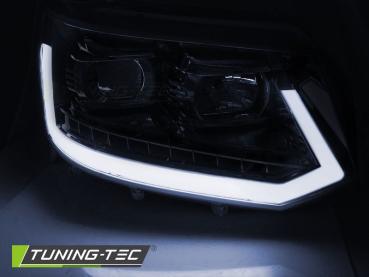 LED Tagfahrlicht Scheinwerfer für VW T5 GP 10-15 schwarz mit dyn LED Blinker