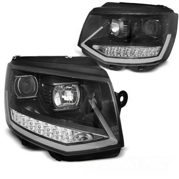 Scheinwerfer DRL LED Tagfahrlicht für VW T6 15-19 Schwarz mit dynamischen LED Blinker