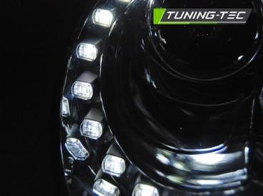 Scheinwerfer LED Tagfahrlicht Optik für VW New Beetle 9C Facelift 05-10 Chrom