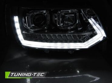 Tagfahrlicht Scheinwerfer für VW T5 GP (Facelift) 10-15 chrom dynamische LED Blinker
