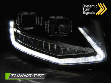 Scheinwerfer LED Tagfahrlicht für VW T6 Bj. 15-19 dynamischer Blinker Schwarz