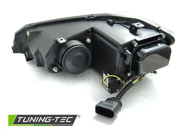 Scheinwerfer für VW Polo VI 2G Bj. 2017- Schwarz mit dynamischem Blinker