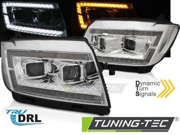 LED Tagfahrlicht Scheinwerfer für VW Crafter II ab 2017 chrom dynamische Blinker