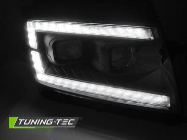 Preview: LED Scheinwerfer Schwarz passend für VW Crafter II ab 2017 DRL Blinker