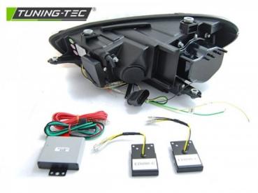 Scheinwerfer LED Tagfahrlicht für VW Scirocco 3 Bj. 08-14 Schwarz  dynamischer Blinker