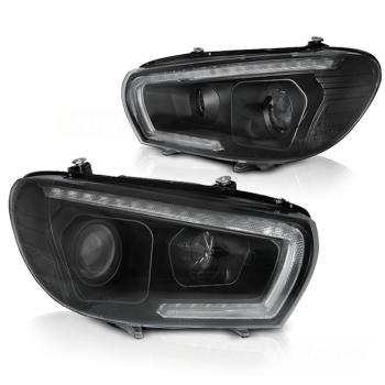 Xenon Scheinwerfer LED Tagfahrlicht für VW Scirocco 3  08- Schwarz dynamischen Blinker