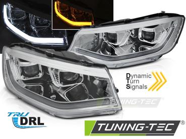 LED Tagfahrlicht Scheinwerfer für VW Caddy V/5 (SB) 20+ chrom dynamische Blinker