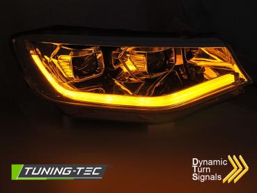 LED Tagfahrlicht Scheinwerfer für VW Caddy V/5 (SB) 20+ chrom dynamische Blinker