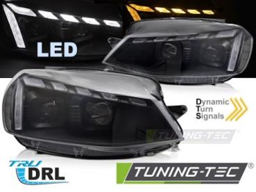 VOLL LED Scheinwerfer Tagfahrlicht für VW Golf 7.5 VII Facelift Bj.17-20 Schwarz