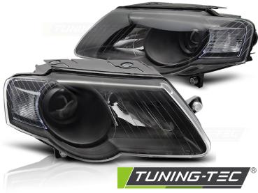 Scheinwerfer Klarglas für VW Passat 3C B6 Bj. 05-10 Schwarz