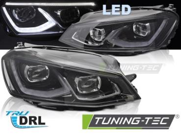 VOLL LED Scheinwerfer Set für VW Golf 7 12-17 schwarz mit dyn. Blinker