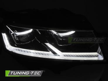 Voll LED Tagfahrlicht Scheinwerfer Set für VW T6.1 20-24 schwarz mit dynamischen LED Blinker