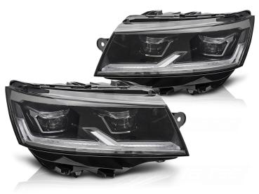 Voll LED Tagfahrlicht Scheinwerfer Set für VW T6.1 20-24 schwarz mit dynamischen LED Blinker