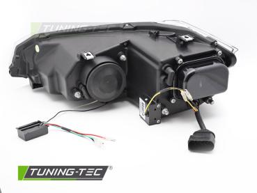 Scheinwerfer DRL LED Tagfahrlicht  schwarz für VW Polo 6R 17-21