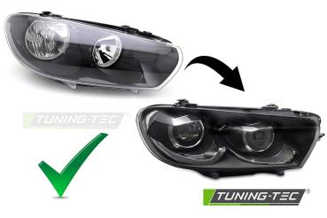 Voll LED Scheinwerfer-Set passend für VW Scirocco III 2008–2014 mit dynamischem Blinker in Schwarz