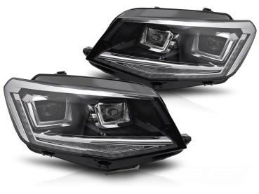LED Tagfahrlicht Scheinwerfer passend für VW Caddy 2015-2020 Schwarz