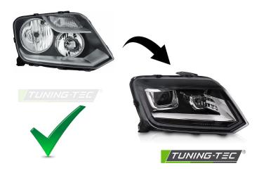Preview: Voll LED Scheinwerfer passend für VW Amarok 09-16 Schwarz Chrom