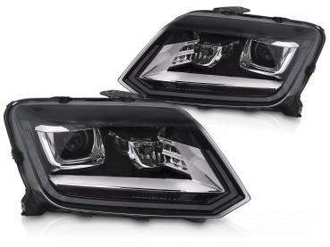 Voll LED Scheinwerfer passend für VW Amarok 09-16 Schwarz Chrom