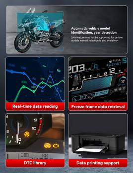 OBD2 DIAGNOSEGERÄT SCANNER iCARSOFT MT V6 für BMW Motorräder +Adapter +Updates