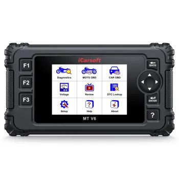 iCarsoft MT V6 für Harley Davidson Diagnosegerät OBD Scanner inkl. Adapter + Updates