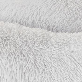 SLPRO Hundebett rund Hundekissen Hundesofa Katzenbett Donut waschbar (Ø 50 cm Außendurchmesser (S), hellgrau)