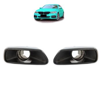 Auspuffblenden Trapez SET Schwarz für BMW 5er G30 G31 nur M-Paket 520-540
