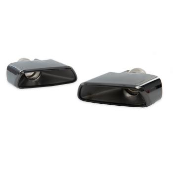 Auspuffblenden Trapez SET Schwarz für BMW 5er G30 G31 nur M-Paket 520-540