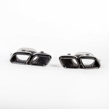 Auspuffblenden ESD Blenden Schwarz für Mercedes C-Klasse C205 A205 GLC X253 C253 AMG-Line