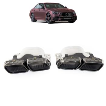 Edelstahl Endrohre Auspuff Blende Auspuffblenden für Mercedes Benz W213 E-Klasse