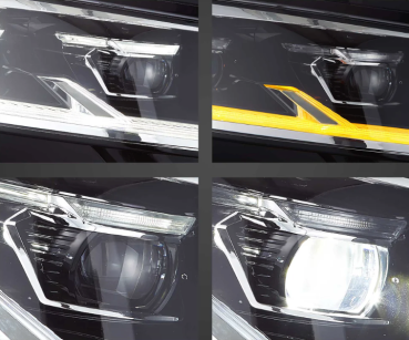 Preview: Voll Led Scheinwerfer passend für VW T6 15-19 schwarz ab 19 -24 LED Blinkern