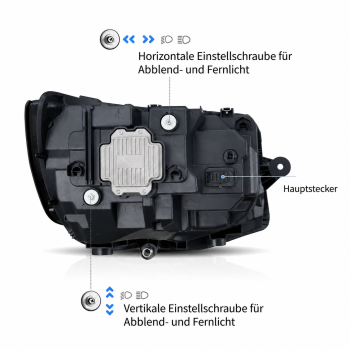 Preview: Voll Led Scheinwerfer für VW T6 15-19 schwarz ab15 -19 dynamischen LED Blinkern