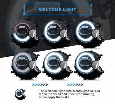 VOLL LED-Scheinwerfer & Rückleuchten für Mini Cooper R55 R56 R57 R58 R59 2007-13