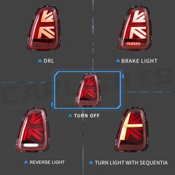 Voll LED Rückleuchten für Mini Cooper R56 R57 R58 R59 2011-2014 Rot