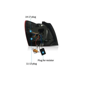 Voll LED Rückleuchten passend für VW Polo 6R 6C 2011-2017 Smoke in dynamischer Blinker