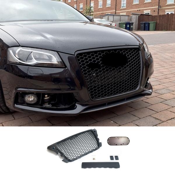 Sportgrill Frontgrill Kühlergrill Wabengrill Passend für Audi A3 8P Grill ohne PDC 08-13