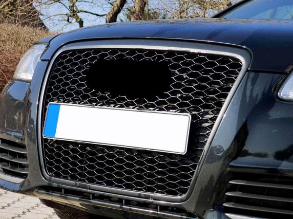 Passend für Audi A6 4F Facelift Kühlergrill Wabengrill Front Grill Meshgrill