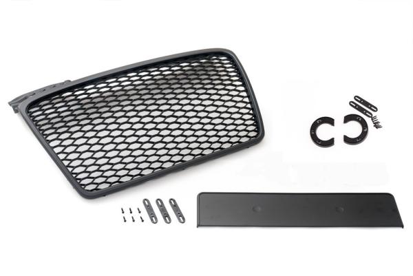 Frontgrill Sport schwarz mit Kennzeichenhalter passend für den Audi A4, B7
